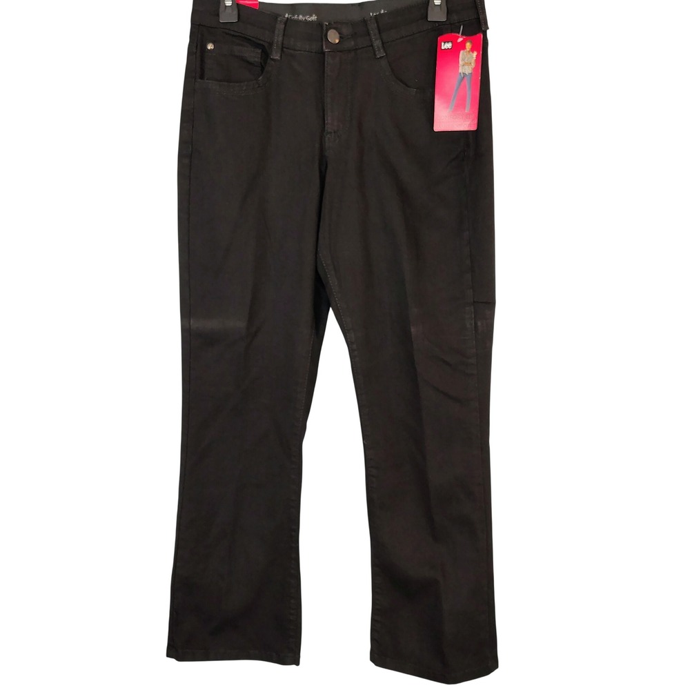 Lee Sinfully Soft Black Bootcut Jeans Womens 8 Petite Comfort Fit  NWT